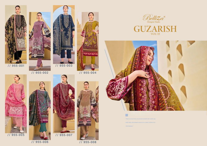 Guzarish Vol 15 By Belliza Digital Pure Cotton Printed Dress Material Wholesale Shop In Surat